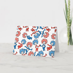 Carte Dr. Seuss Chose Un Chose Deux Motif Drapeau Amér