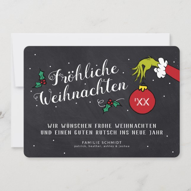 Carte Dr Seuss | Grinch - Fröhliche Weihnachten Photo (Devant)