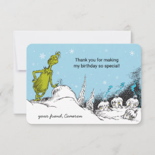 Carte Dr Seuss   Grinch hiver Merci d'anniversaire