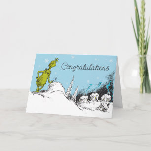 Carte Dr Seuss Grinch Winter Baby Félicitations