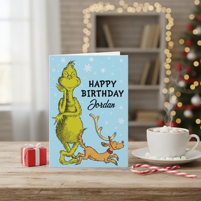 Carte Dr Seuss | Grinch Winter Birday (Créateur téléchargé)