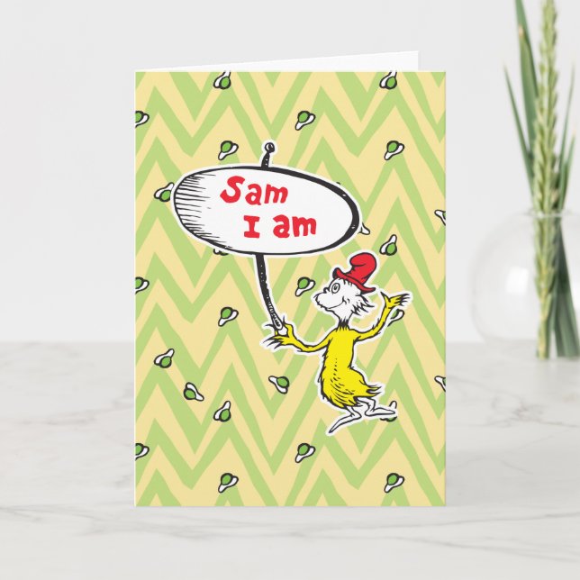 Carte Dr Seuss | Symbole de retenue Sam-I-Am (Devant)