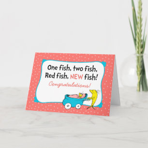 Carte Dr Seuss   Un Poisson - Félicitations Fille Bébée