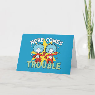 Carte Dr Seuss   Une Chose Deux Ici, C'Est Difficile