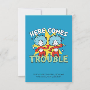 Carte Dr Seuss   Une Chose Deux Ici, C'Est Difficile