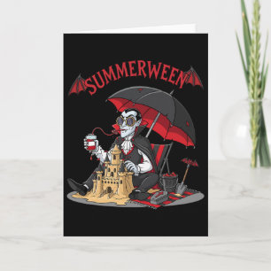 Carte Dracula de plage de Summerween gothique de château