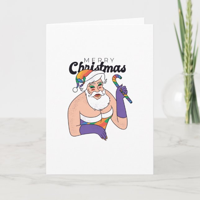 Carte Drag queen père Noël (Devant)