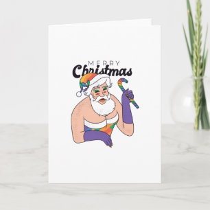 Carte Drag queen père Noël
