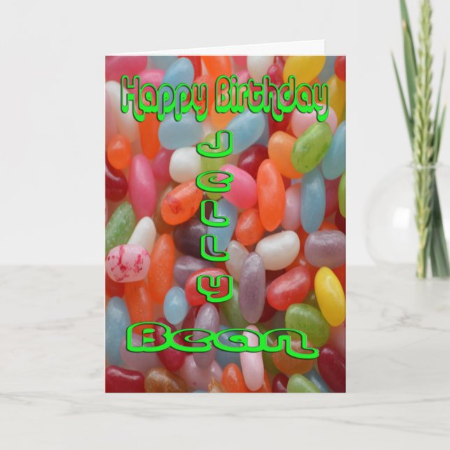 Carte Dragée à la gelée de sucre de joyeux anniversaire (Devant)