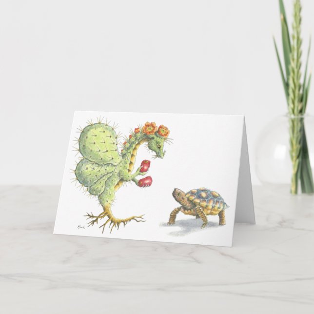 Carte Dragon à fleurs de prickly (carte) (Devant)
