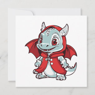 Carte Dragon albinos en rouge