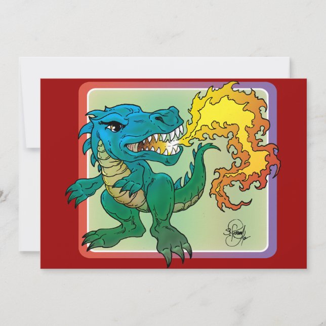 Carte Dragon Art inspiré par Little t par Scott Rosema (Devant)