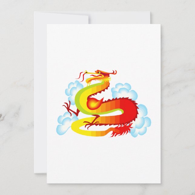 Carte Dragon asiatique dans les nuages (Devant)