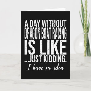 Carte Dragon Boat Racing drôle idée cadeau