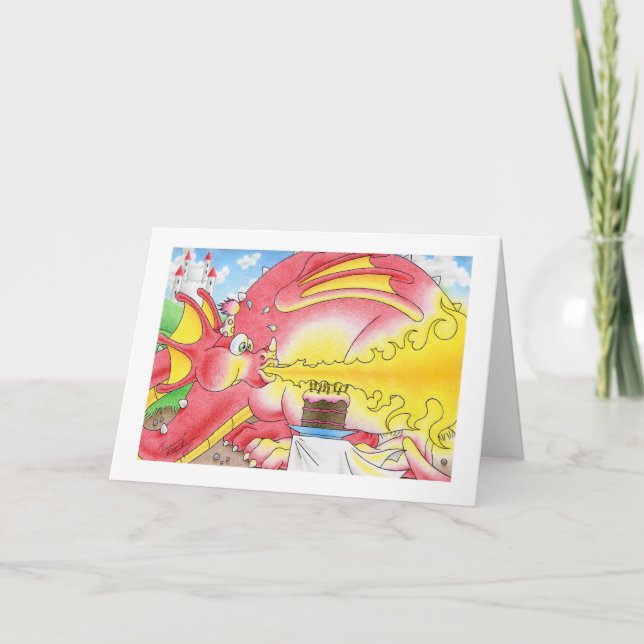 Carte Dragon d'anniversaire (Devant)