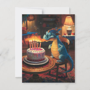 Carte Dragon d'anniversaire.