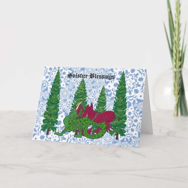 Carte Dragon de Bénédiction Solstice (Devant)