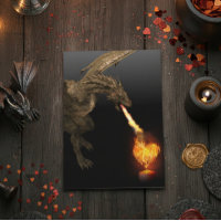 Dragon Feu Respirant Amour Cœur Wyverne