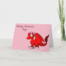 Carte Dragon Furry SD rouge avec noeud papillon pour la 