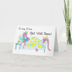 Carte Dragon Get Well Card pour la nièce