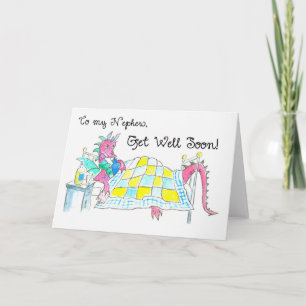Carte Dragon Get Well Card pour Nephew