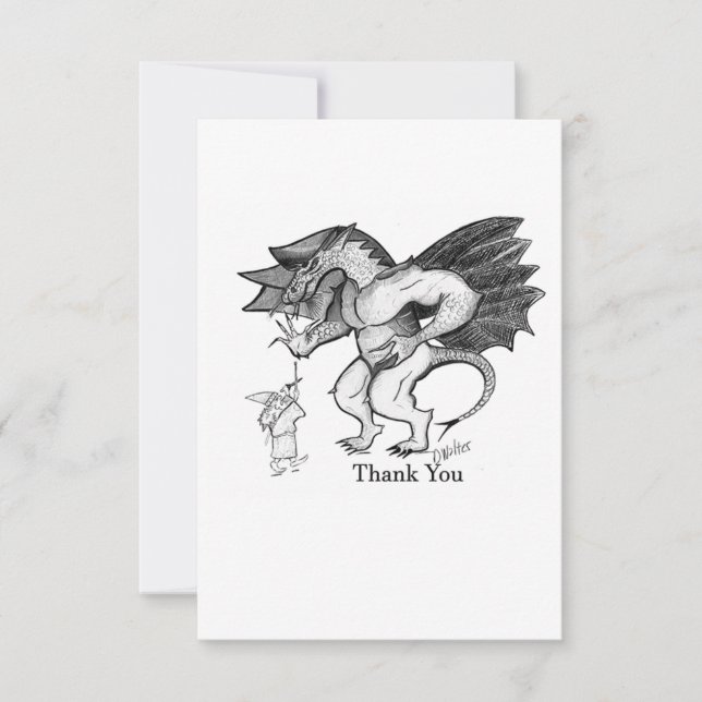 Carte Dragon Merci et Wizard (Devant)