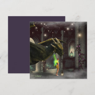 Carte Dragon moderne et Imaginaire de fées