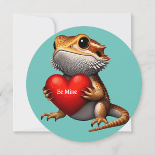 Carte Dragon vert Saint-Valentin