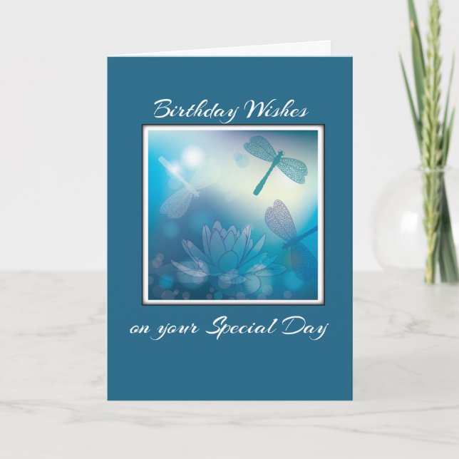 Carte Dragonflies Anniversaire, Religieux, Homme (Devant)