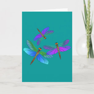 Carte Dragonflies de plongée Iridescente
