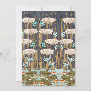 Carte Dragonflies Water Lilies Marais Art Nouveau