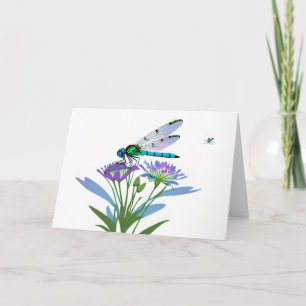 Carte Dragonfly : Blues and Purple