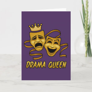 Carte Drama Queen Comédie Et Tragédie Gold Theatre Masqu