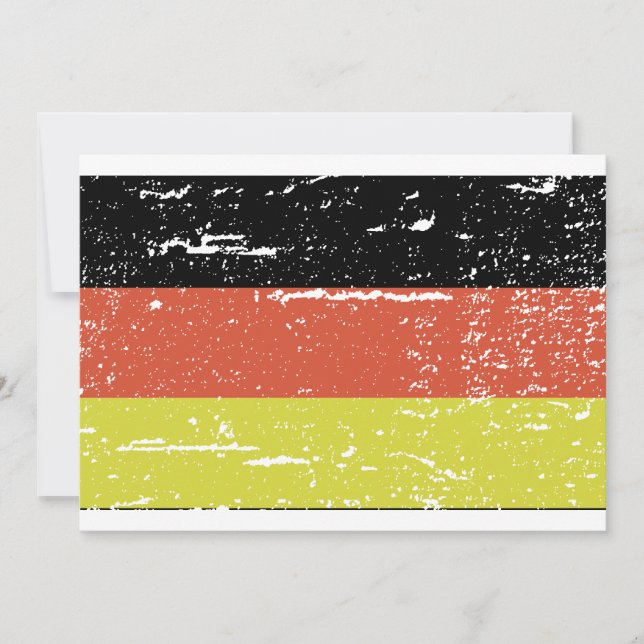 Carte Drapeau allemand vintage (Devant)