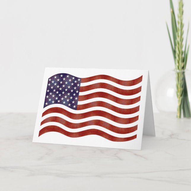 Carte drapeau américain (Devant)
