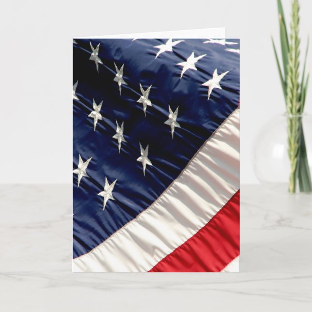 CARTE DRAPEAU AMÉRICAIN (Devant)