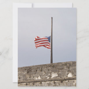 Carte Drapeau américain à mi-mât (USA)