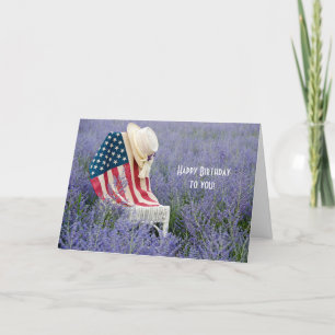 Carte Drapeau américain Anniversaire