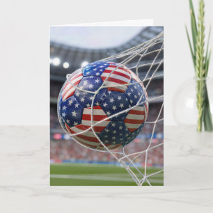 Carte Drapeau américain Ballon de football d'anniversair