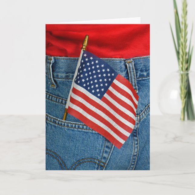 Carte Drapeau américain dans la poche (Devant)