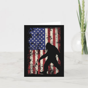 Carte Drapeau américain de Bigfoot 4 juillet patriotique