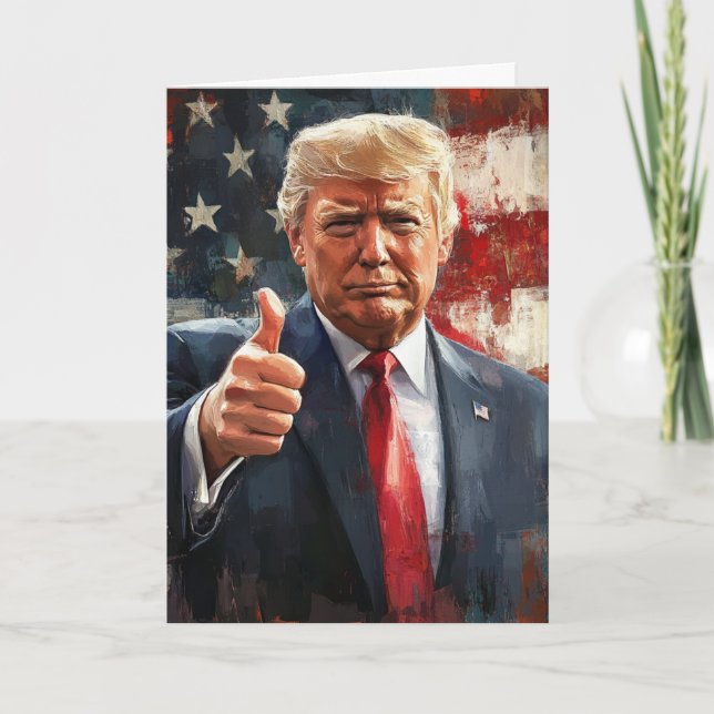 CARTE DRAPEAU AMÉRICAIN DE DONALD TRUMP (Devant)