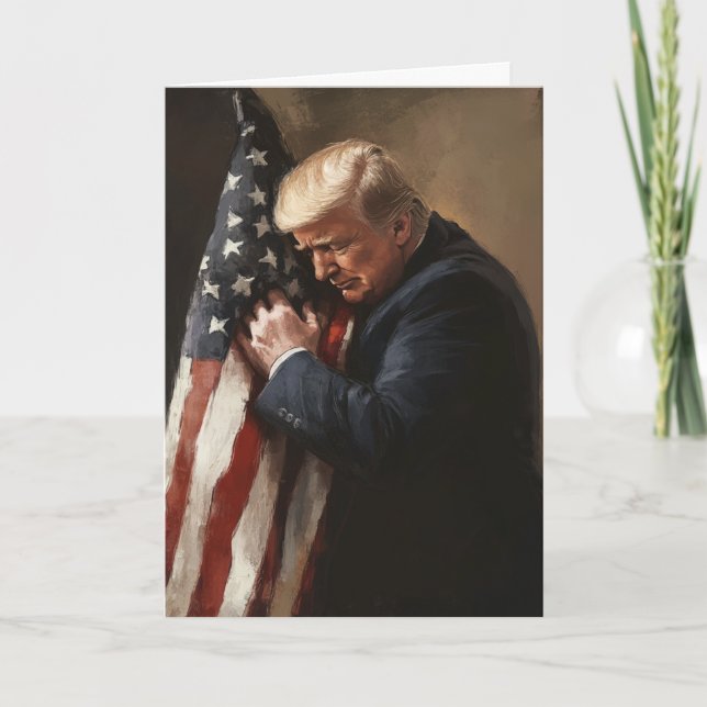 CARTE DRAPEAU AMÉRICAIN DE DONALD TRUMP (Devant)