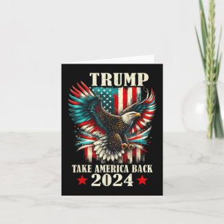 Carte Drapeau américain de l'aigle patriotique Trump 202