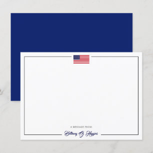 Carte Drapeau américain de style patriotique Bureau fi