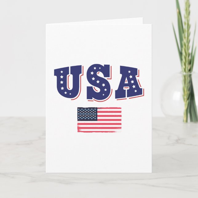 Carte Drapeau américain du maillot de football américain (Devant)