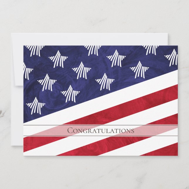 Carte Drapeau américain Félicitations pour votre nouvell (Devant)
