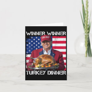 Carte Drapeau américain Gagnant Gagnant Dîner de dinde H