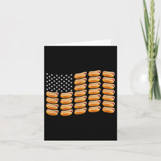 Carte Drapeau américain Hotdog 4 juillet Bbq d'été patri