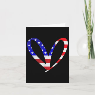 Carte Drapeau américain Patriotic Heart Forces Armées Me